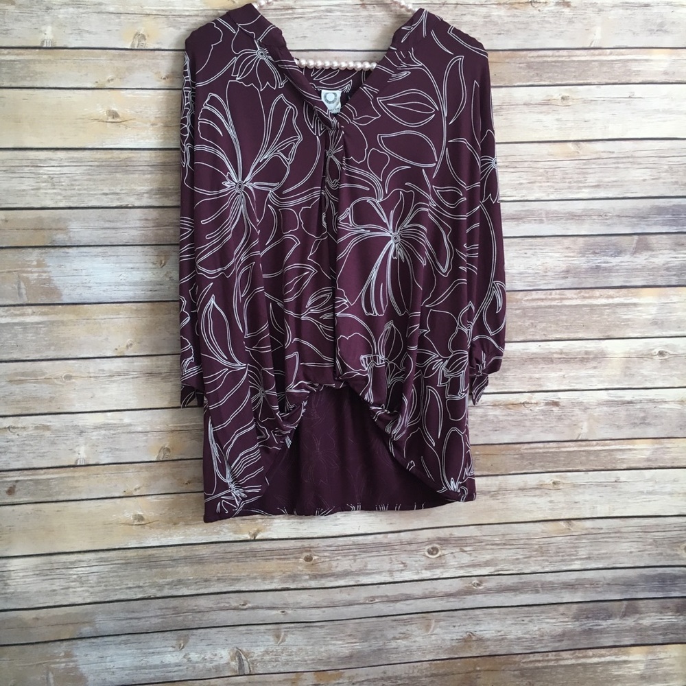 Akemi + Kin hi low purple top S